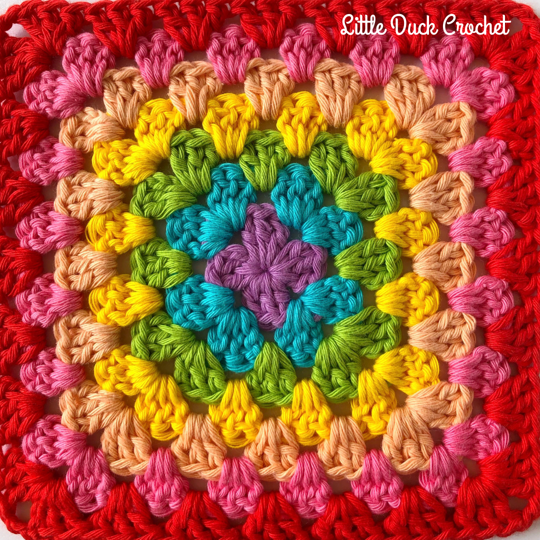 Happy Rainbow Granny Square Bag Pattern